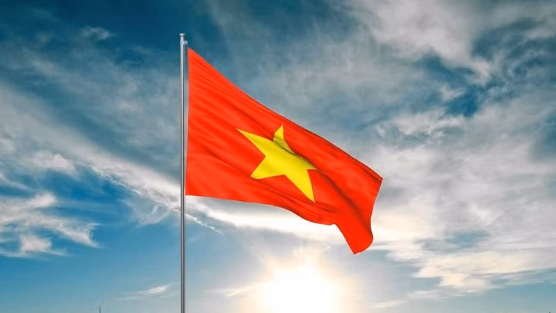 Le drapeau du Vietnam. Photo : NDEL