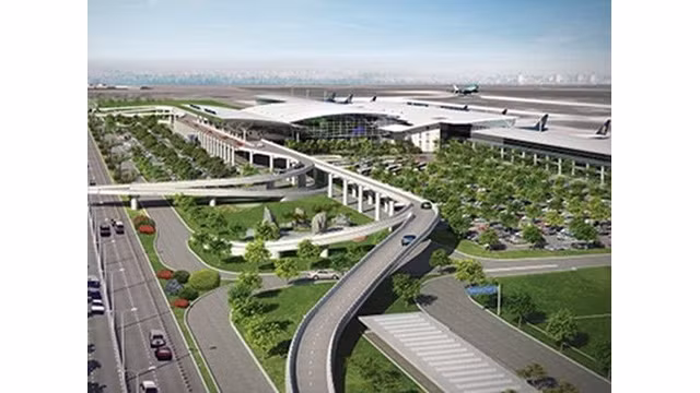 La maquette de l'aéroport international de Long Thành. Photo : VNA.