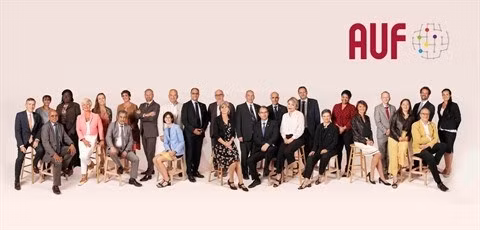 Nouvelle équipe de la direction de l’Agence universitaire de la Francophonie. Photo : AUF/CVN.