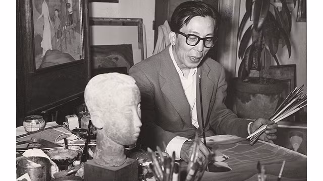Le peintre Mai Trung Thu. Photo : Institut français de Hanoï.