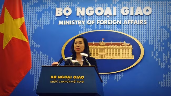 La porte-parole du ministère vietnamien des Affaires étrangères, Lê Thi Thu Hang. Photo : VTV