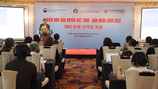 Le forum sur le droit d'auteur Vietnam - République de Corée 2017. Photo: VNA