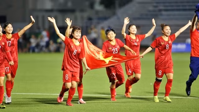 La joie des joueuses vietnamiennes. Photo : NDEL.