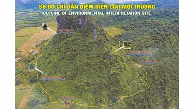 Le schéma de la zone d’interprétation de l’environnement. Photo : phongnhakebang.vn