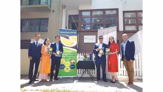 L'ouverture du “Voyage pour déguster le durian vietnamien” en Australie, en 2019. Photo : VOV.