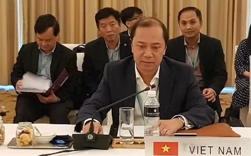 Le vice-ministre des Affaires étrangères, Nguyên Quôc Dung, chef de SOM ASEAN du Vietnam. Photo: VOV.