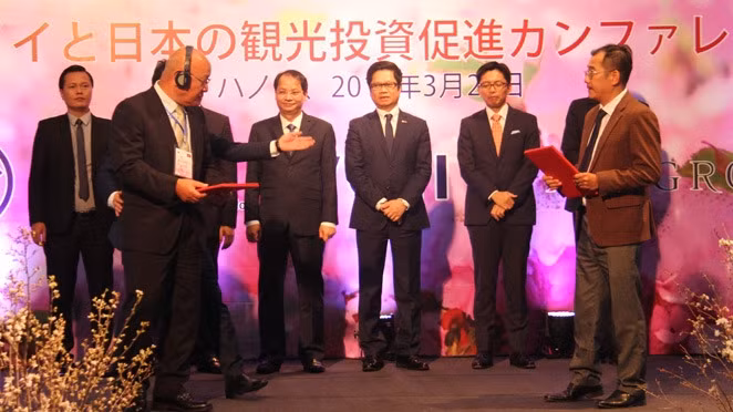 Cérémonie de signature de la coopération entre les entreprises de Hanoi et les partenaires japonais. Photo : hanoimoi.com.vn.
