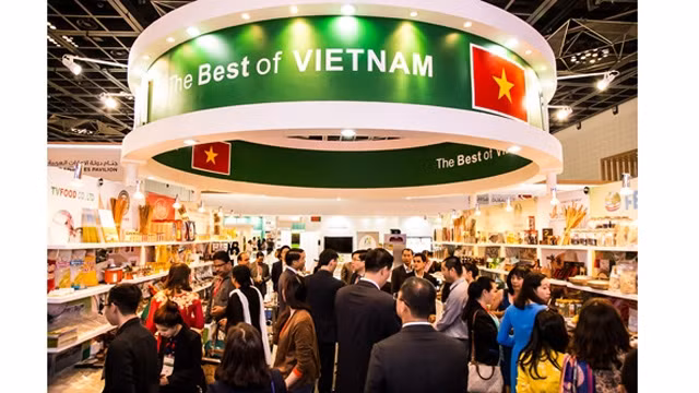 Le stand du Vietnam à la foire Gulfood Dubai 2017. Photo : http://baochinhphu.vn
