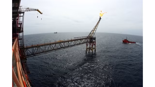 Exploration pétrolière dans le gisement Bach Hô, province de Bà Ria-Vung Tàu (au Sud du Vietnam). Photo : VNA.
