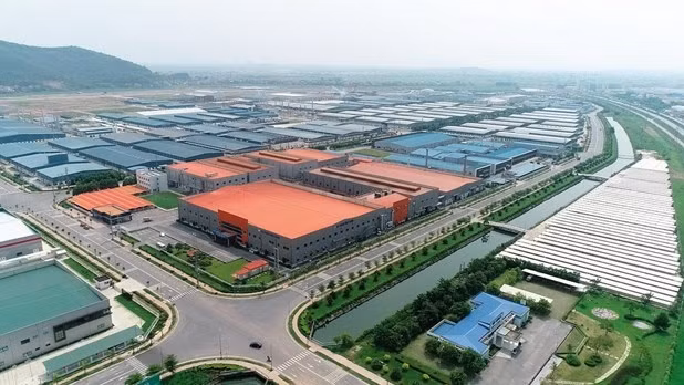 Un coin de la zone industrielle de Vân Trung. Photo : baobacgiang.com.vn