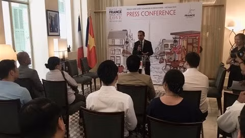 Point presse sur la Semaine française 2019 au Vietnam. Photo : CVN.