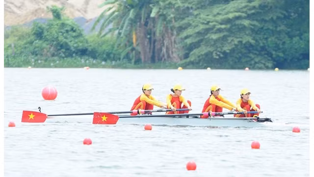 Les Vietnamiennes Pham Thi Ngoc Anh, Hà Thi Vui, Lê Thi Hiên et Du Thi Bông. Photo : VNA.