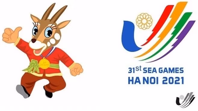 Le logo et la mascotte de SEA Games 31. Photo : NDEL.