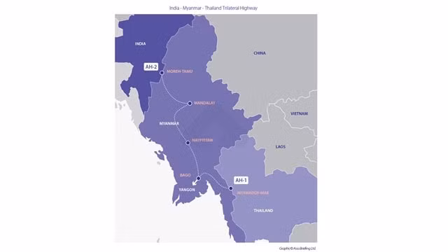 L'autoroute relie l'Inde au Myanmar et à la Thaïlande. Photo : Briefing de l'ASEAN.