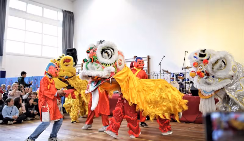 Danse du lion. Danse du lion.