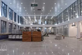 Les travaux du terminal de l'aéroport de Ca Mau sont quasiment terminés. Photo : VNA. 